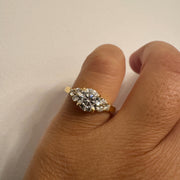 Solitaire bague diamant naturel rond 1.23 carat or blanc Valentina